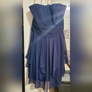 Navy Strapless Bridesmaid Dress Size 18